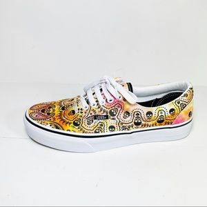 Vans Off‎ The Wall Bandana Tie Dye Skull Sneakers Orange